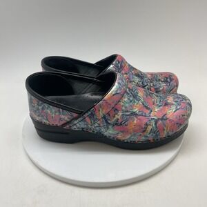 Dansko Clogs Womens 39 EU 9 US Professional Color Blast Floral Nursing Shoes